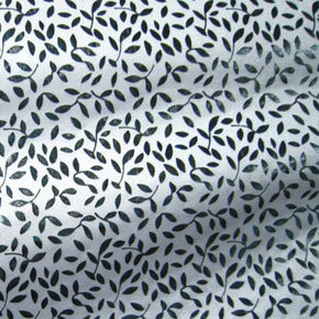  Gray/White Shiny Metallic Foil on Nylon Spandex