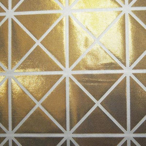  Gold/White Holographic Metallic Foil on Nylon Spandex