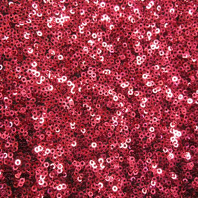  Wine/Black Shiny Fancy 2mm Sequins on Mesh