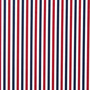 Red/Blue/White Vertical Stripe Print on Nylon Spandex