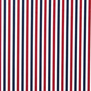  Red/Blue/White Vertical Stripe Print on Nylon Spandex