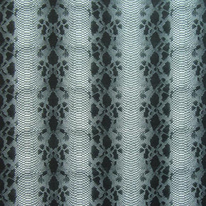 Black/White Snakeskin Print Fabric