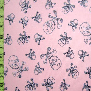  Pink Skull Print on Mesh