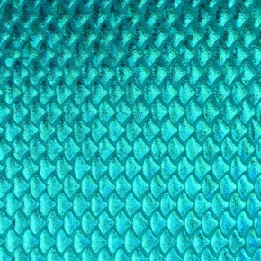  Turquoise Holographic Foil Small Mermaid on Nylon Spandex