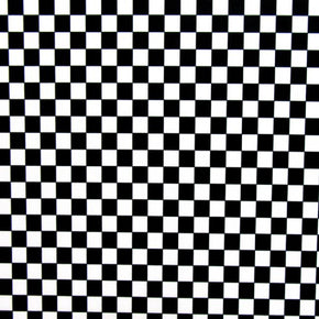White/Black Checkerboard Print Fabric