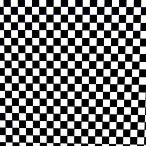 White/Black Checkerboard Print Fabric