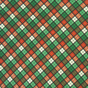 Red/Green/White Picnic Printed Spandex Fabric