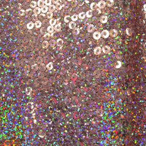  Pink Holographic 5mm Sequins on Stretch Mesh
