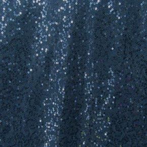 Navy Squiggle Sequins Fabric