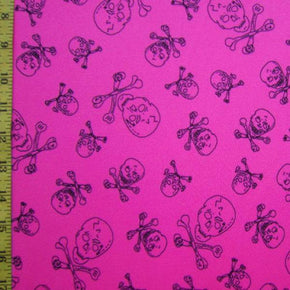  Raspberry Skull Print on Mesh