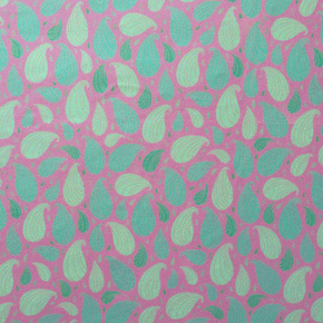 Multi Color Leaf Printed Spandex Fabric