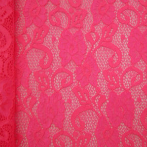  Hot pink Fancy Floral Lace 