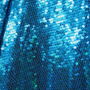 Turquoise Fancy 5mm Sequin on Nylon Spandex