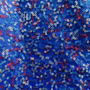 Royal Fancy Squiggle 2mm Sequins on Polyester Spandex