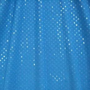 Blue/Teal Metallic Foil Sequins on Nylon Spandex
