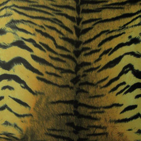 Multi-Colored Tiger Print on Polyester Spandex