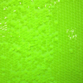  Neon Green Fancy Squiggle 2mm Sequins on Polyester Spandex