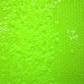  Neon Green Fancy Squiggle 2mm Sequins on Polyester Spandex