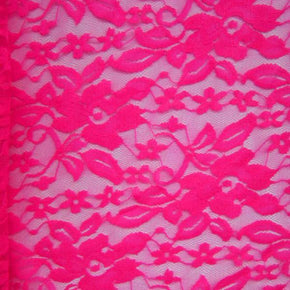  Hot pink Fancy Floral Lace 