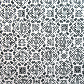 Black/White Bandana Print Fabric