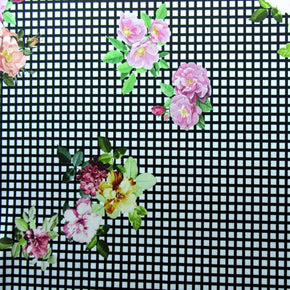 Multi-Color Floral Print on Spandex