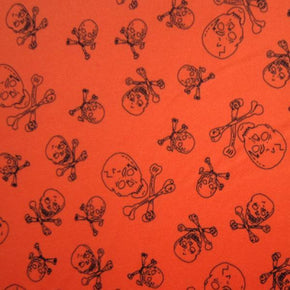  Paprika Skull Print on Nylon Spandex