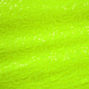  Neon Yellow Fancy Squiggle 2mm Sequins on Polyester Spandex