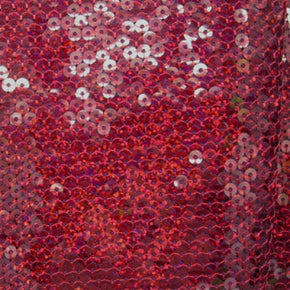 Grape Holographic 5mm Sequins on Stretch Mesh