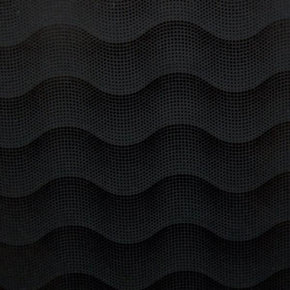 Black Endless Waves Foil on Polyester Spandex