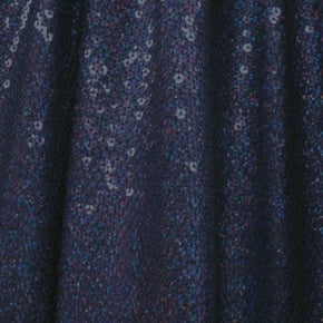  Navy Holographic 5mm Sequins on Mesh