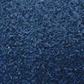  Navy Fancy Squiggle 2mm Sequins on Polyester Spandex