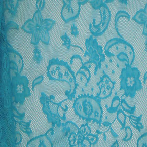  Turquoise Fancy Floral Lace 