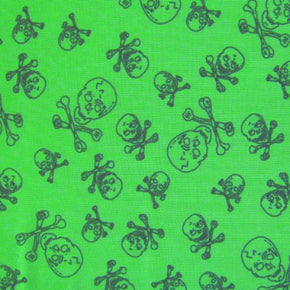  Mint Green Skull Print on Mesh