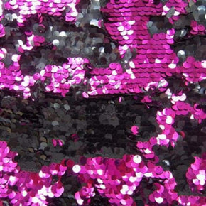  Black Reversible 8mm Sequins on Polyester Spandex