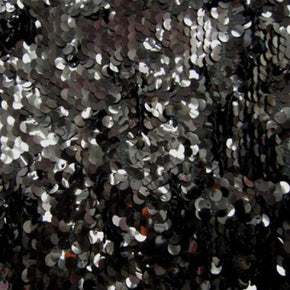  Black Reversible 8mm Sequins on Polyester Spandex