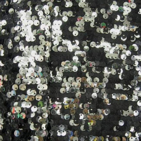  Black Reversible 5mm Sequins on Mesh