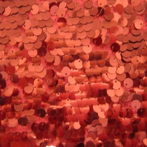  Red Reversible Sequins on Polyester Spandex