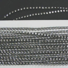  Black 5mm Rhinestone Cut Glass Trim, Sold by the 24 Yard Roll