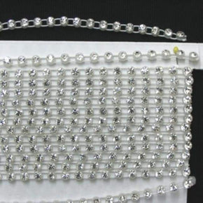  Transparent 5mm Rhinestone Cut Glass Trim, Sold by the 24 Yard Roll