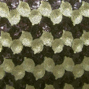  Merlot/Natural Rigid Sequins on Polyester Mesh