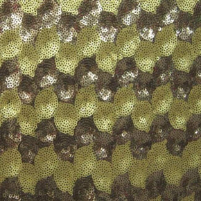  Natural/Gold/Natural Rigid Sequins on Polyester Mesh