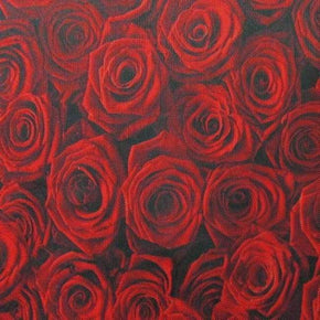  Red Rose Printed Mesh 