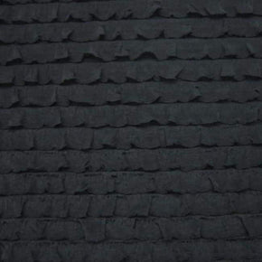 Black Ruffle Print on Polyester Spandex