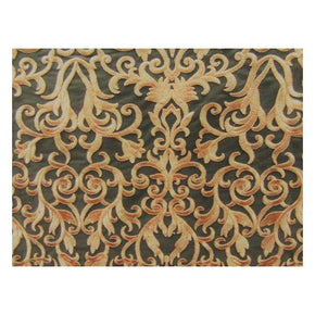  Gold Fancy Embroidery with Scalloped Sides on Polyester Mesh