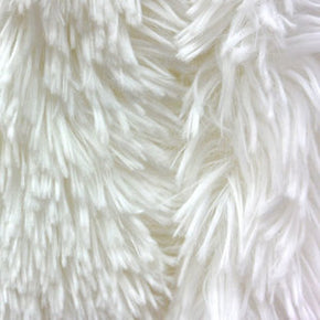 White Shag Faux Fur Fabric