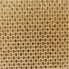 Gold Fancy Glue Glitter Dot Fabric