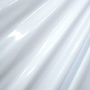 White 5 Way Stretch Shiny Vinyl Knit  Fabric