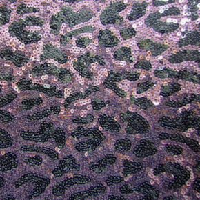 Black/Pink Sequin On Mesh Fabric