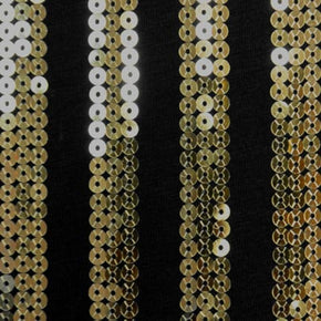  Red/Black 5Mm Stripe Sequin On Spandex Fabric