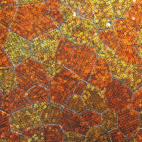  Copper/Gold Sequin On Spandex Fabric
